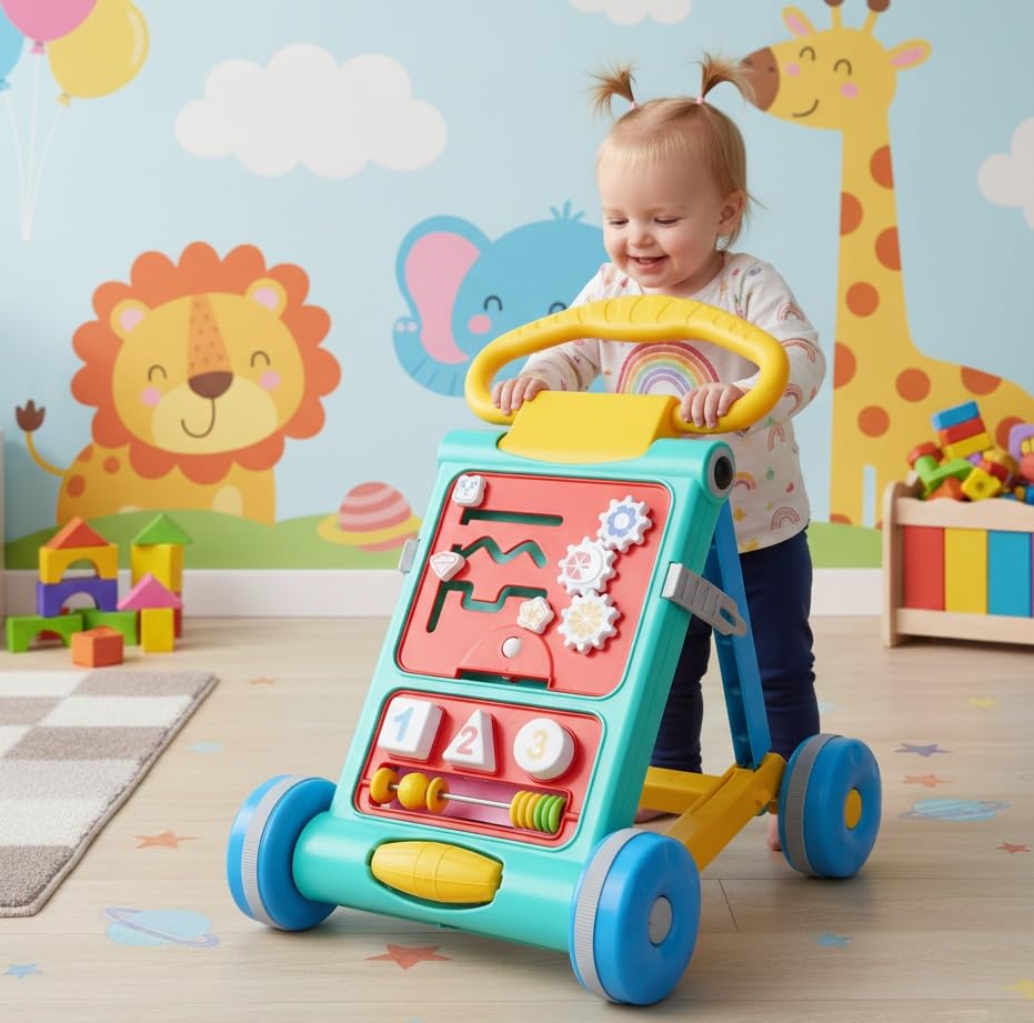Goyal's Baby Activity Walker - Toddler Learning Toys for 6 Months -15 Months Old (Seagreen)-image-20