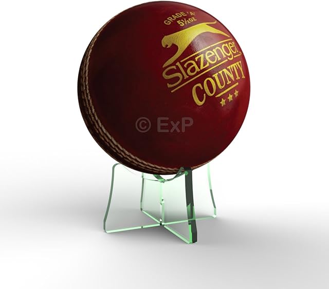 Expression Products Acrylic Cricket Ball Display Stand Riser Plinth (Glass Effect)