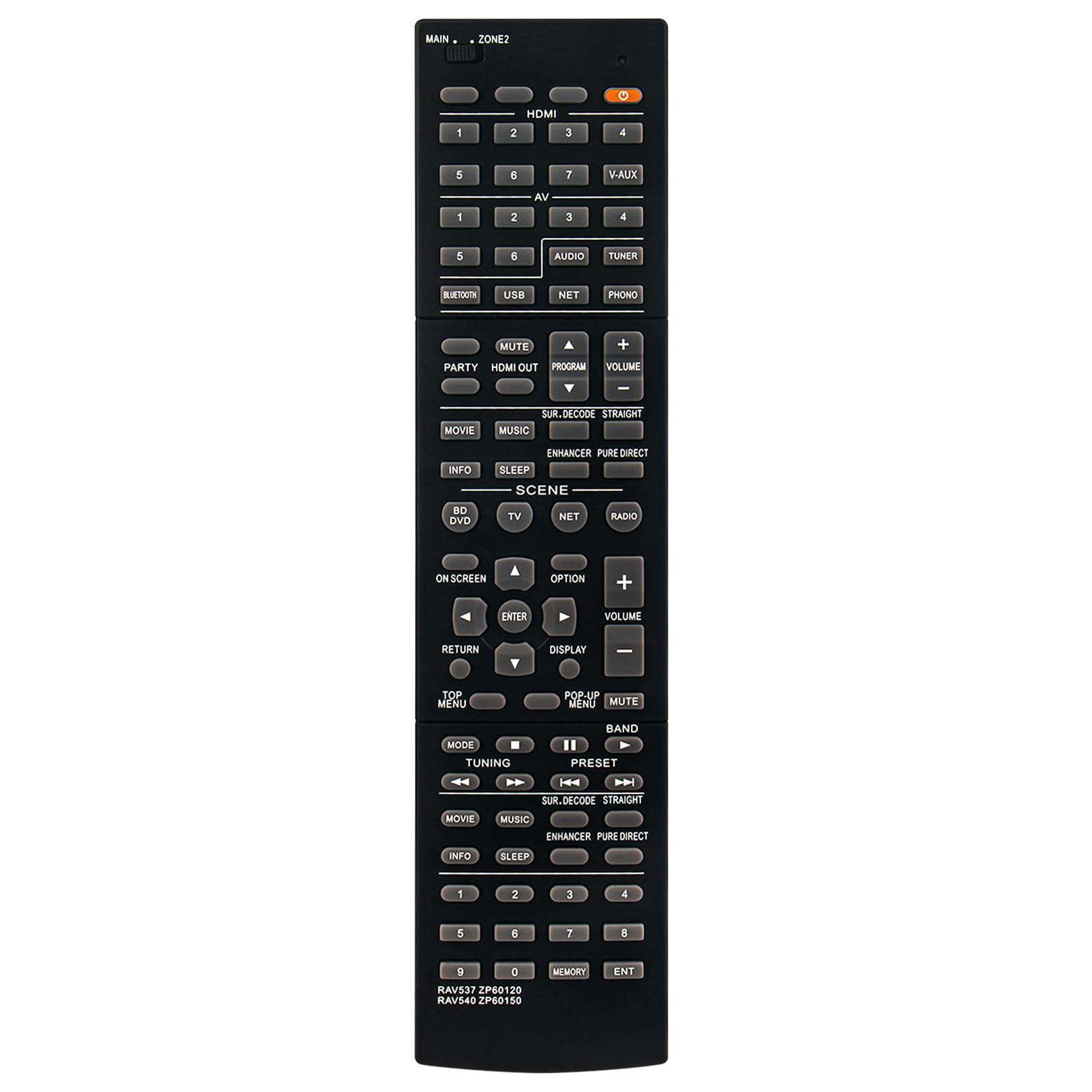 Amazon.com: RAV537 ZP60120 AV Receiver Replace Remote Control