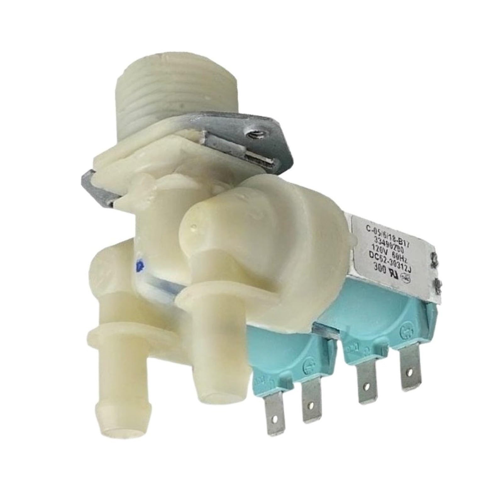 DC62-30312J C-131/19-B20 AC110 / 120V Válvula Solenoide De Entrada De Agua Eléctrica, Compatible con Samsung, Piezas De Repuesto for Lavadora