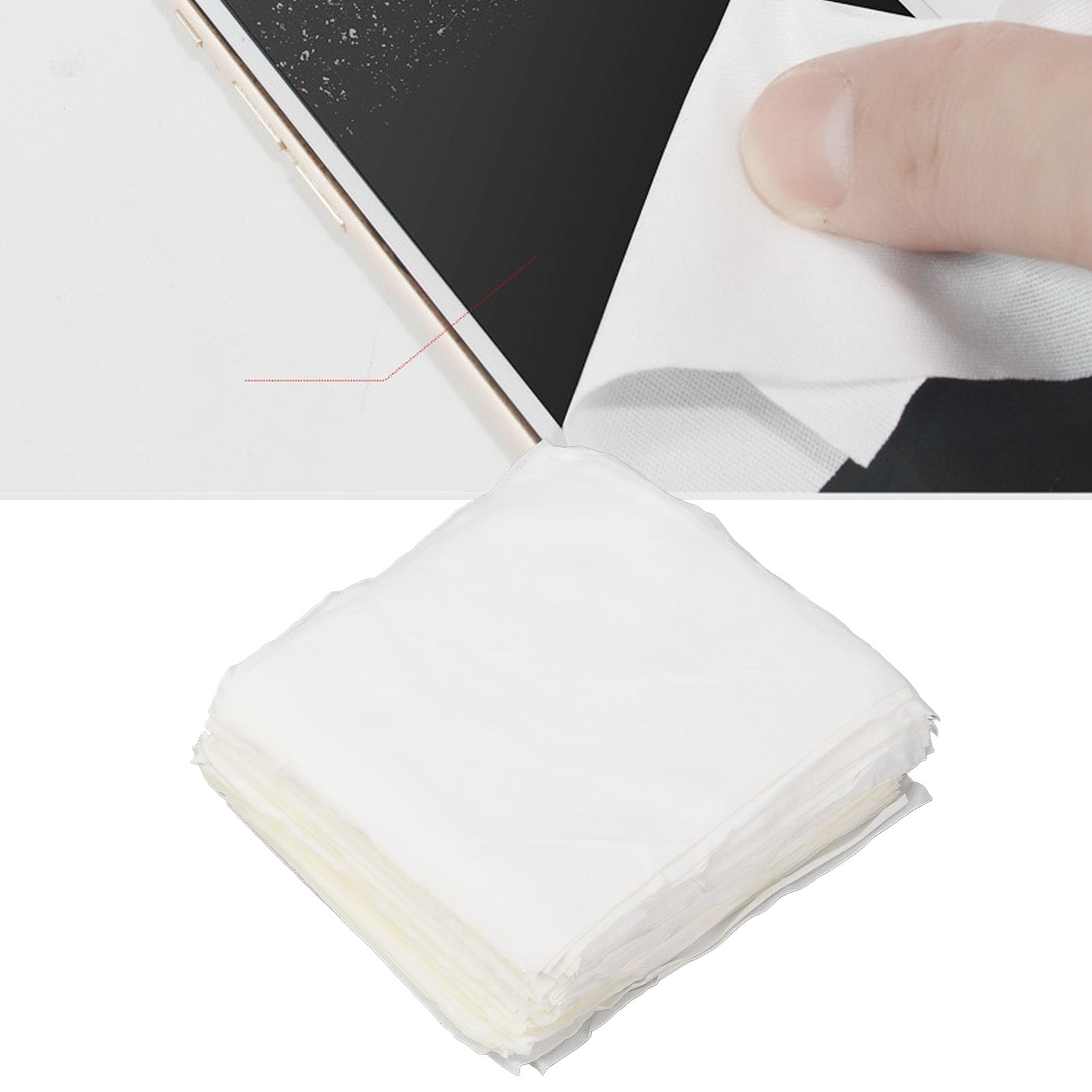 100PCS Microfiber Cleaning Cloth 6 Inch Anti Static Dusting Cloth for Lens Eyeglasses Screens Cameras Phone Maintenance