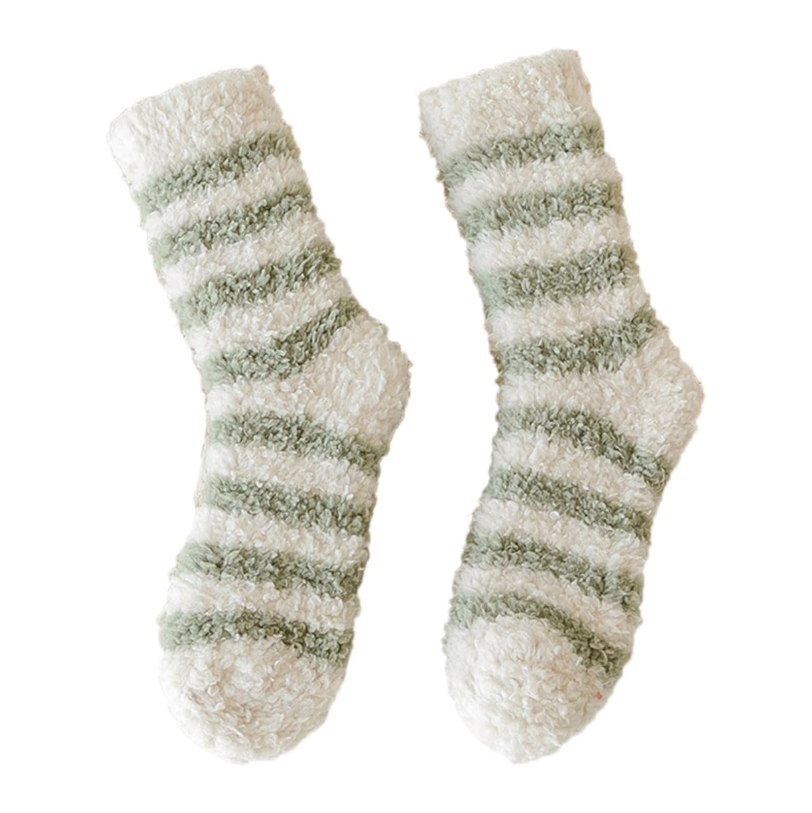 WOTNCE - Chaussettes-chaussons Antidérapantes Pour Femme - Doublure Polaire Hiver - Pour La Maison, Confort Chaud