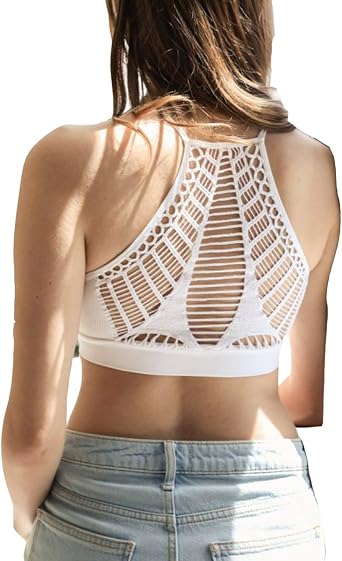 TD Collections Womens Seamless Razor Slash Back Bralette