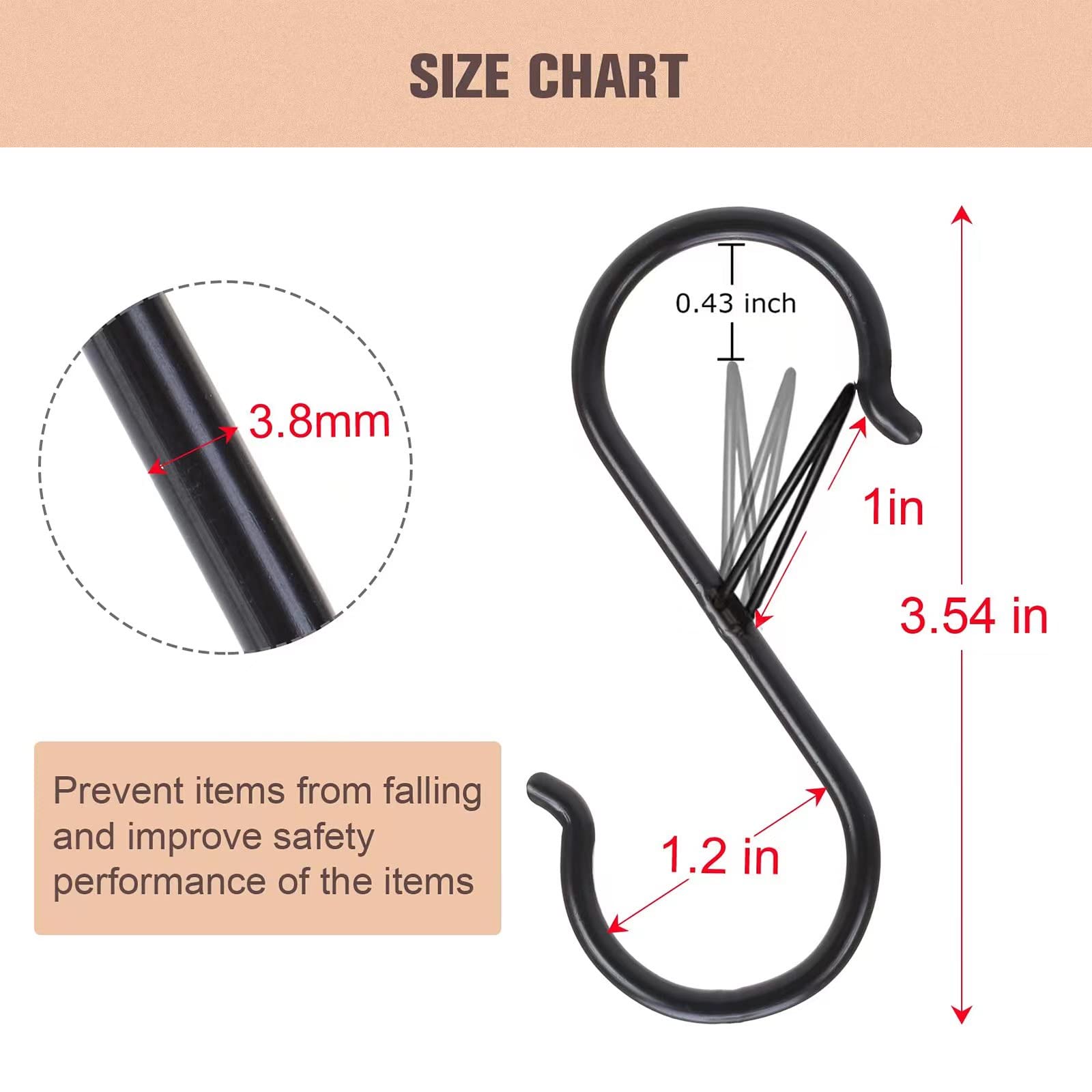 Ganchos Cocina Pack De 10 Ganchos En S De Acero Inoxidable - Para Cocina, Colgar Ropa, Utensilios, Carne, Sartén Pack 10 Ganchos Metal