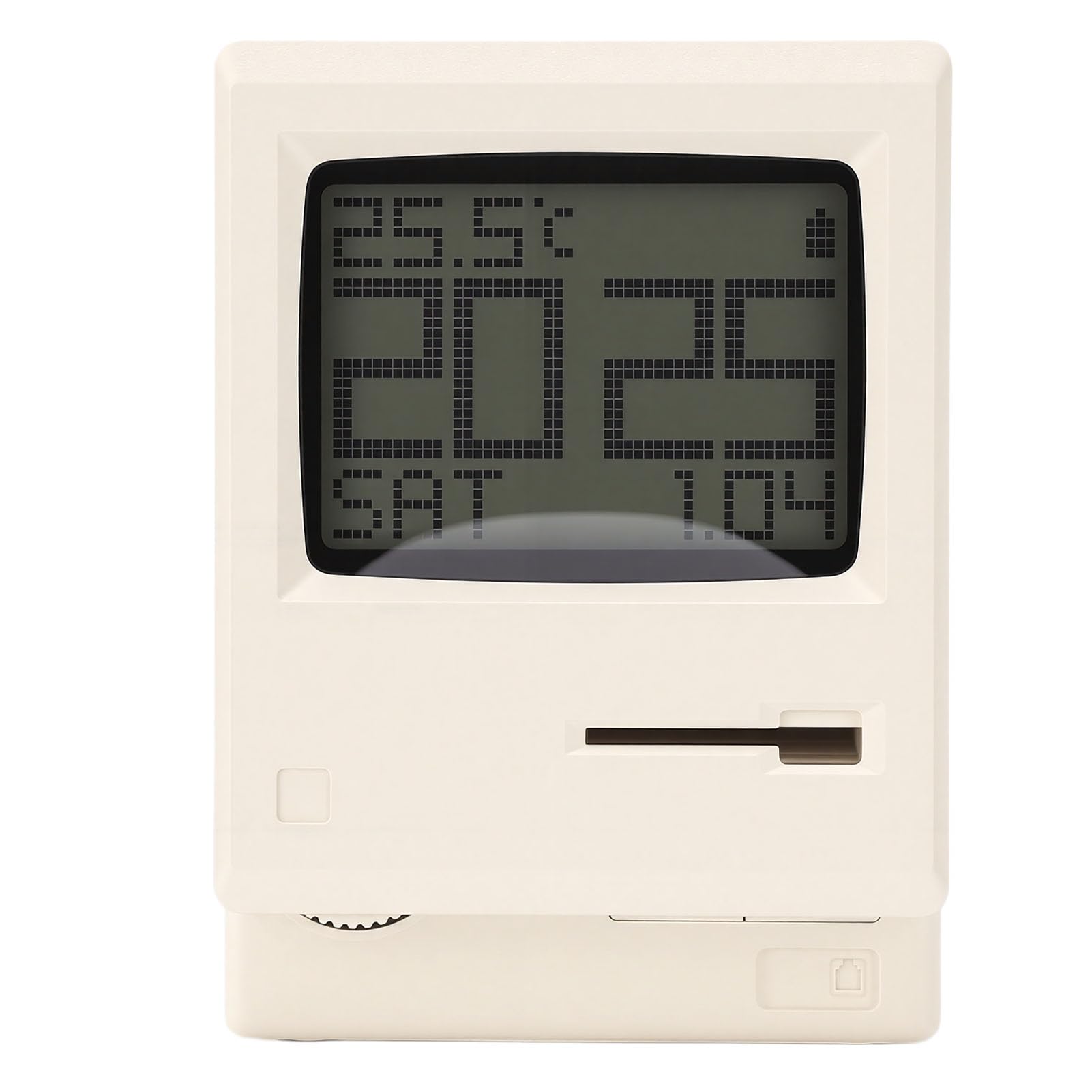 Zunate Reloj Despertador de Píxeles con Apariencia Retro, Ideal para Dormitorios y Espacios de Estudio, Visualización de Hora, Fecha y Semana para Fácil Acceso
