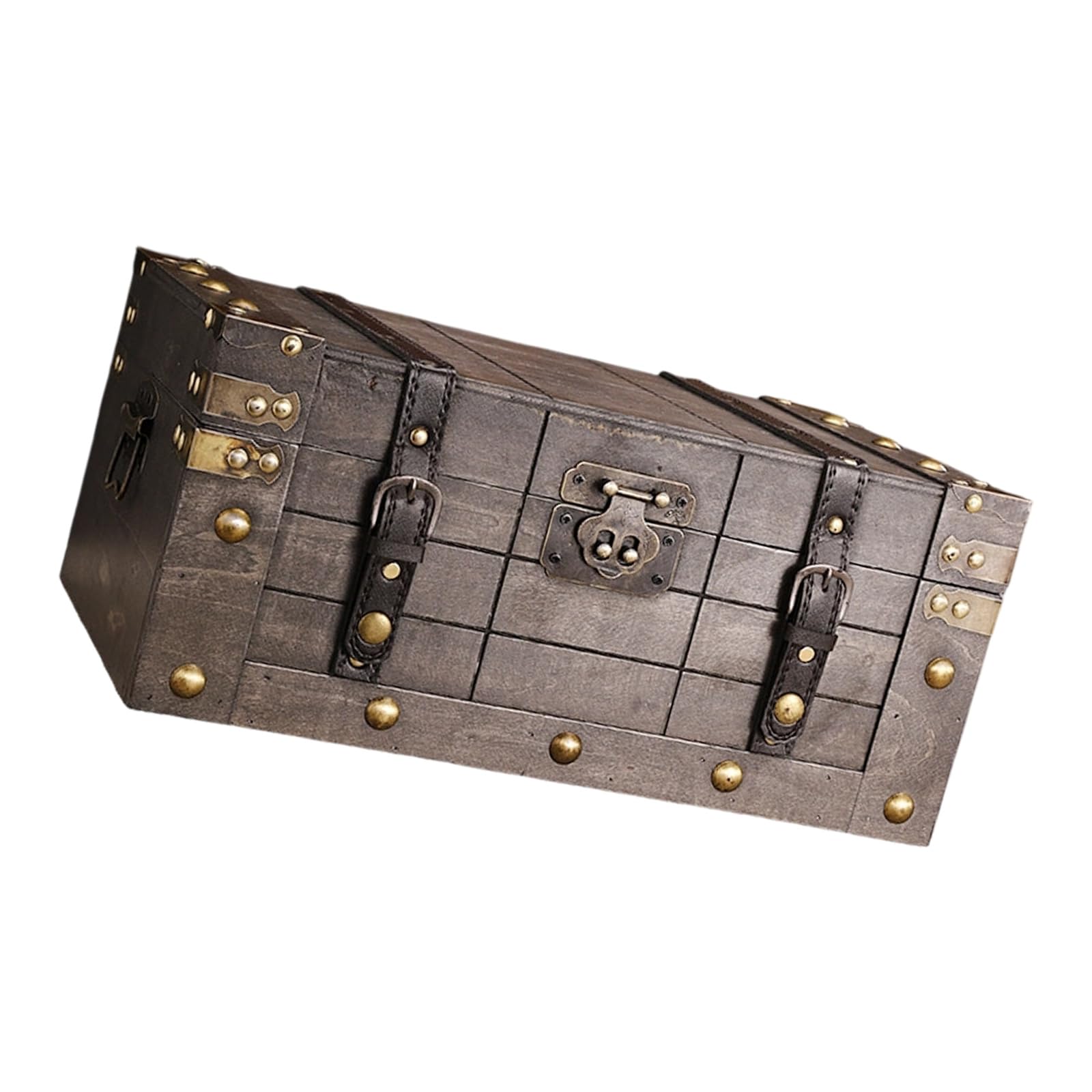 Piceioep Spacious Wood Storage Box for Jewelry Watches Featuring Antique Look for Home Decoration Handcraft Wood Case