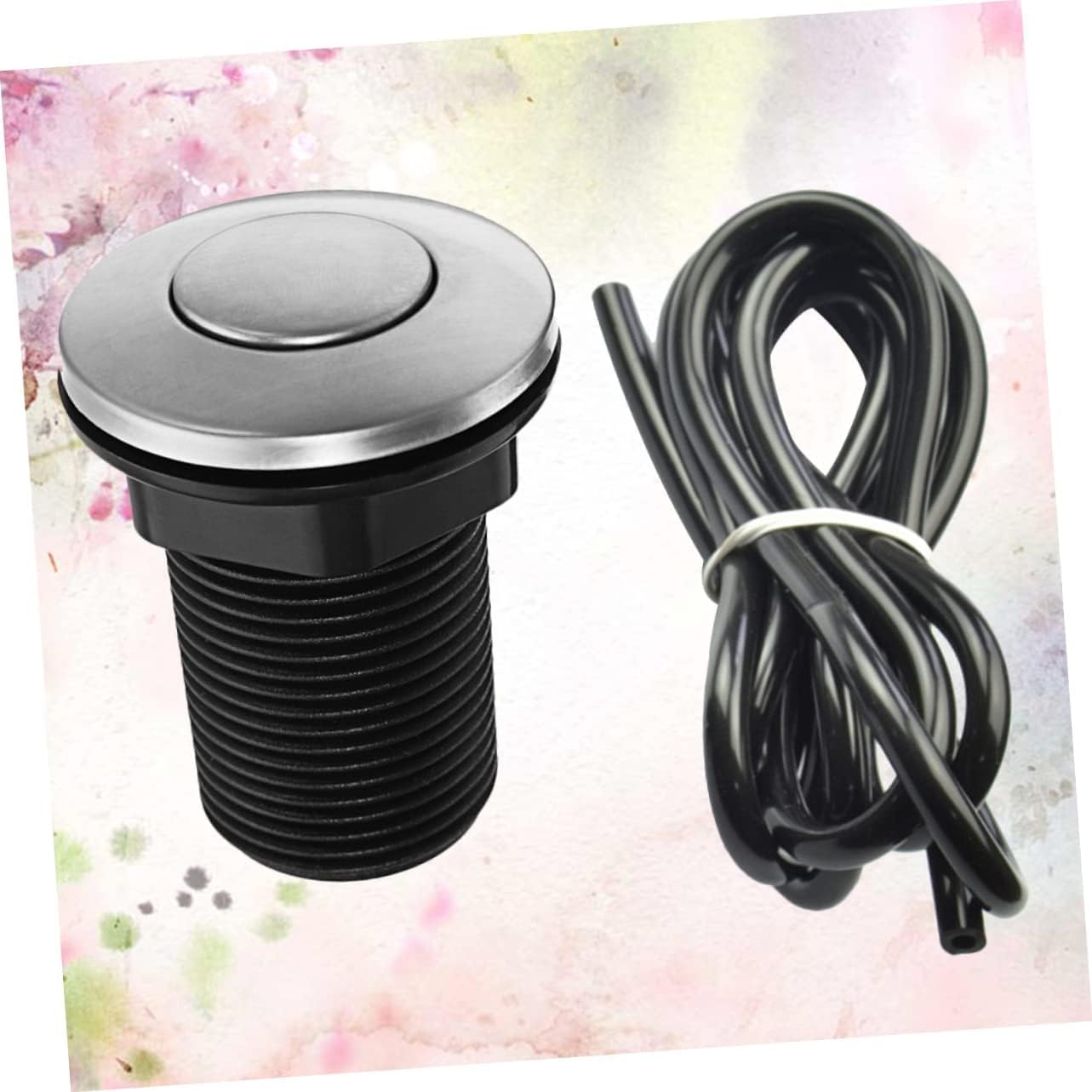 Toilet Push Button Flush Replacement,1pc Toilet Button Toilet Button Rod Push Button Start Switch Garbage Disposer Air Switch Pneumatic Garbage Disposal Machine Black Push Button