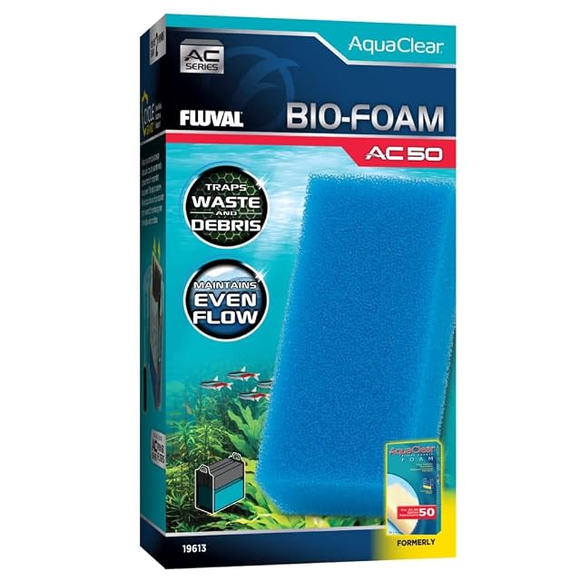 Fluval Bio-Foam Azul para Filtro Mochila para Acuario AquaClear AC50, 1 pc