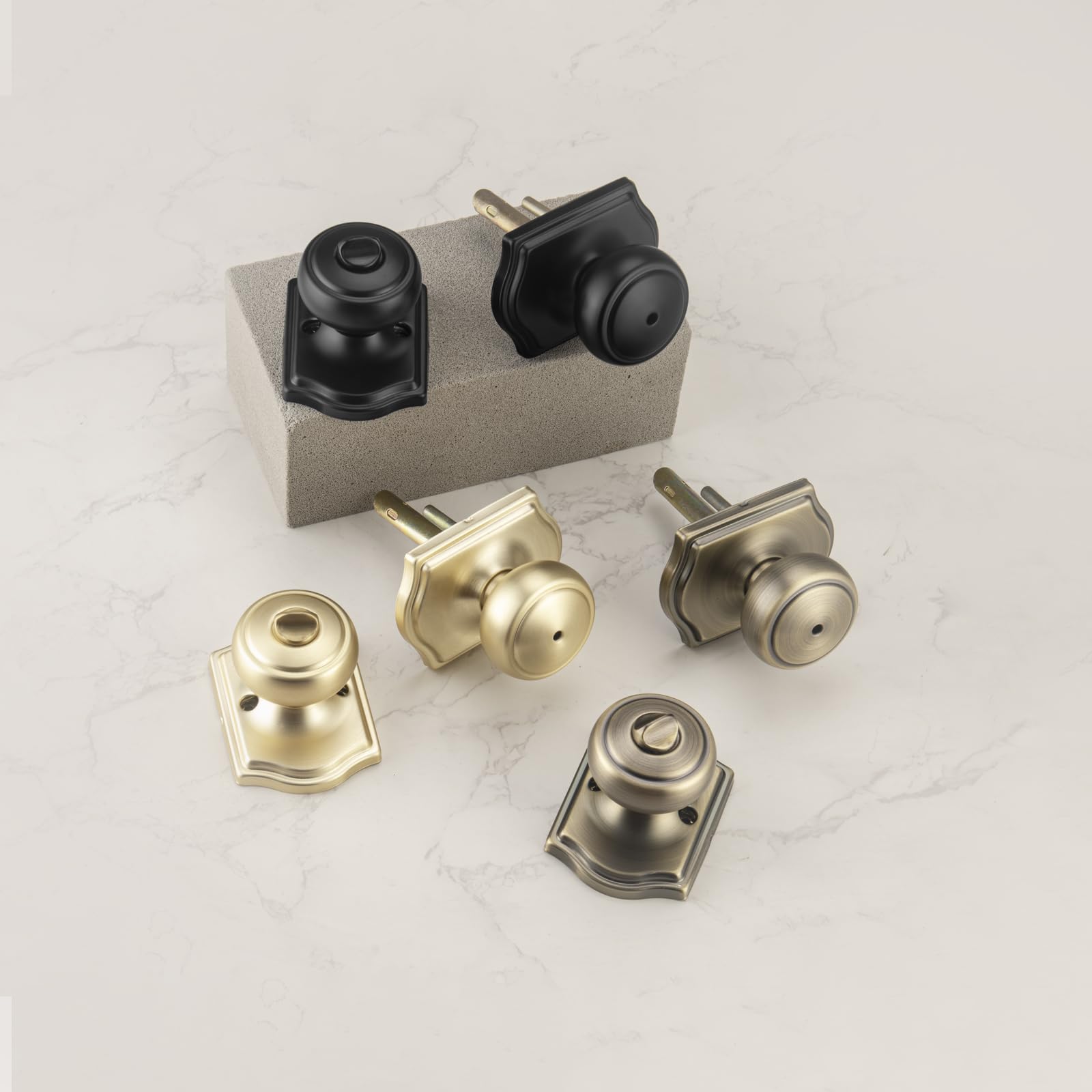 Antique Brass Door Knobs - Coastal Style -6