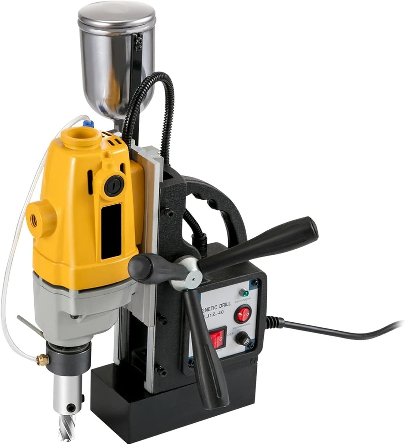 Perceuse électrique magnétique, 1100 W avec 11 forets, 550 tr/min, facile à utiliser pour les débutants et les professionnels, idéale pour le perçage du métal et les projets de bricolage