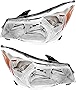 Gold Shrine For Subaru Forester Headlights Lamps Set 2014 2015 2016 Halogen Chrome Trim Driver and Passenger Side