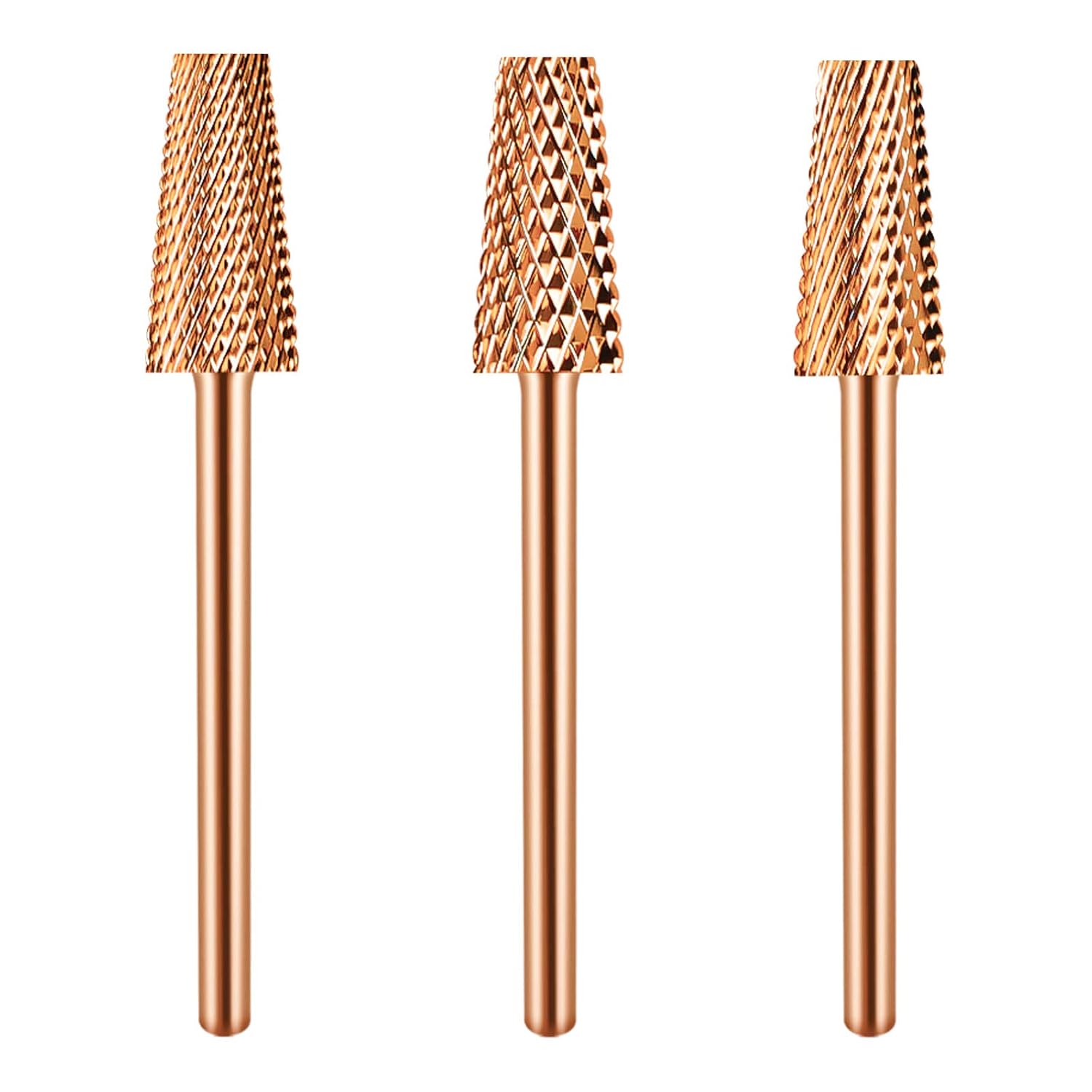 3Pcs Premium 3/32" Tapered Barrel Carbide Nail Drill Bits, Drill bits for Electric Dremel Drill Machine, Nail Art Design, Manicure, Pedicure