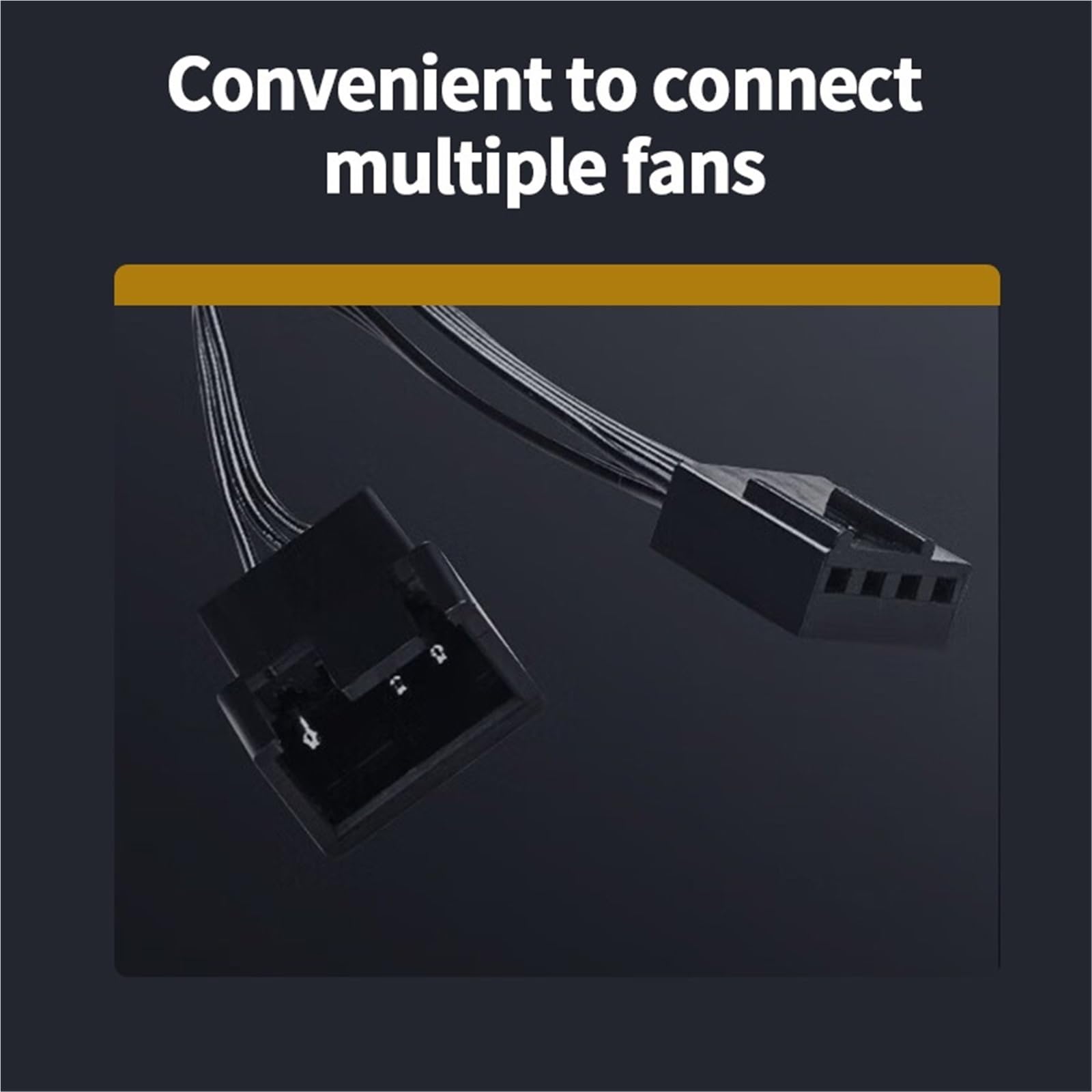 Ventola for case del computer for PC da gioco XF-120-K Simplicity Efficiency 12V 4Pin PWM con regolazione della velocità, serializzabile, ventola di raffreddamento(4Fans)