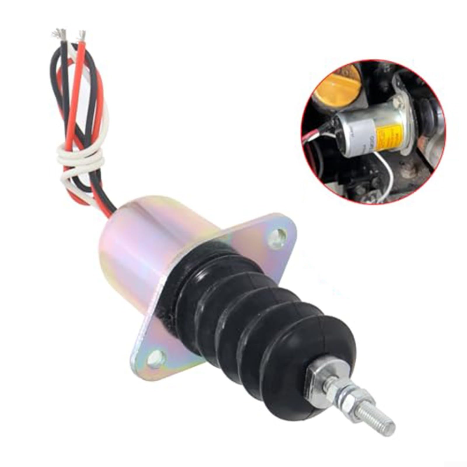 12 V zawór elektromagnetyczny gaśnica płomienia, zawór odcinający zamiennik do AM103337 AM124379 AM124377, kompatybilny z modelami traktorów 332 415 425 430 445, metal