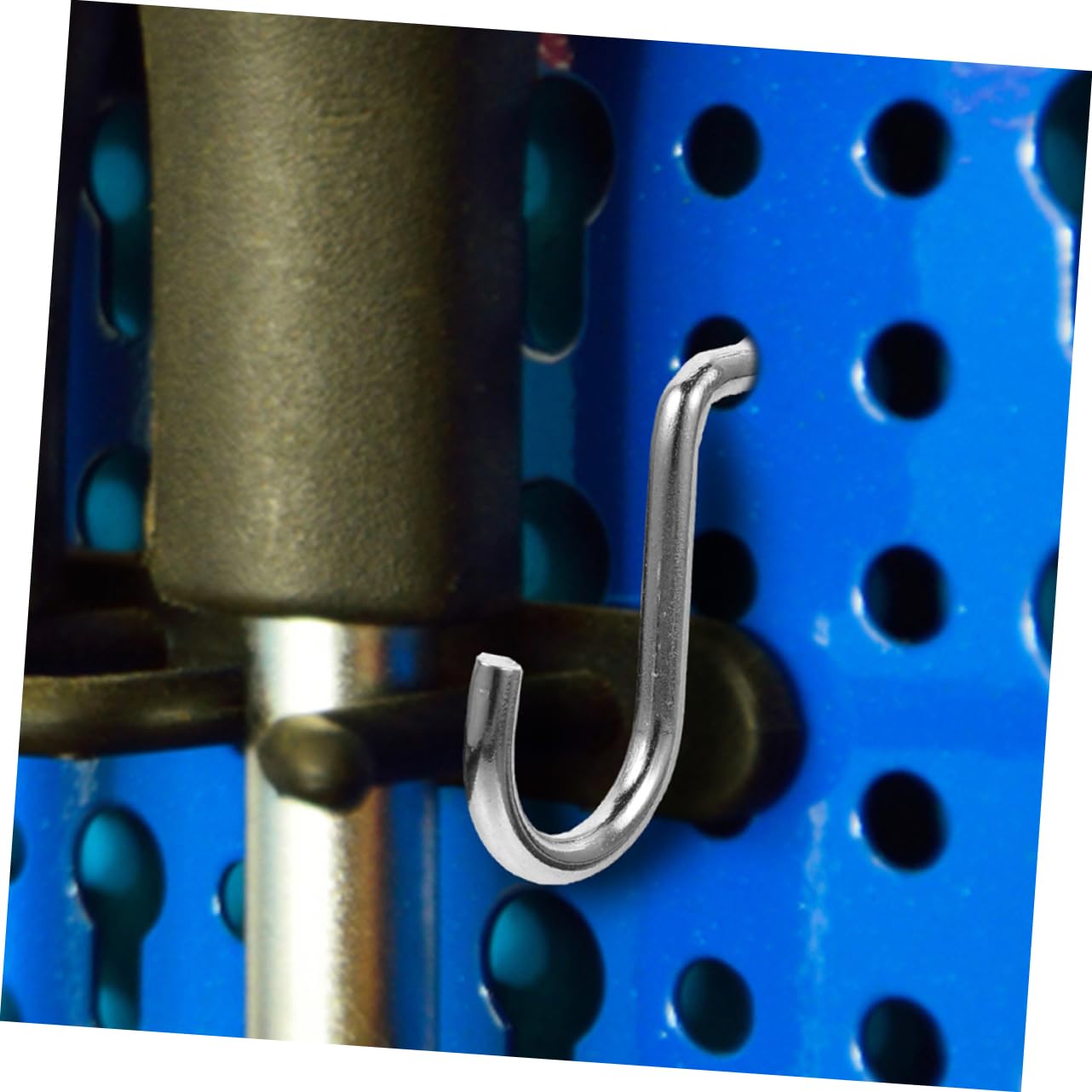 SOESFOUFU 10 Pack Metal Pegboard Hooks Garage Wall Tool Rack Hooks Accessories Easy Install