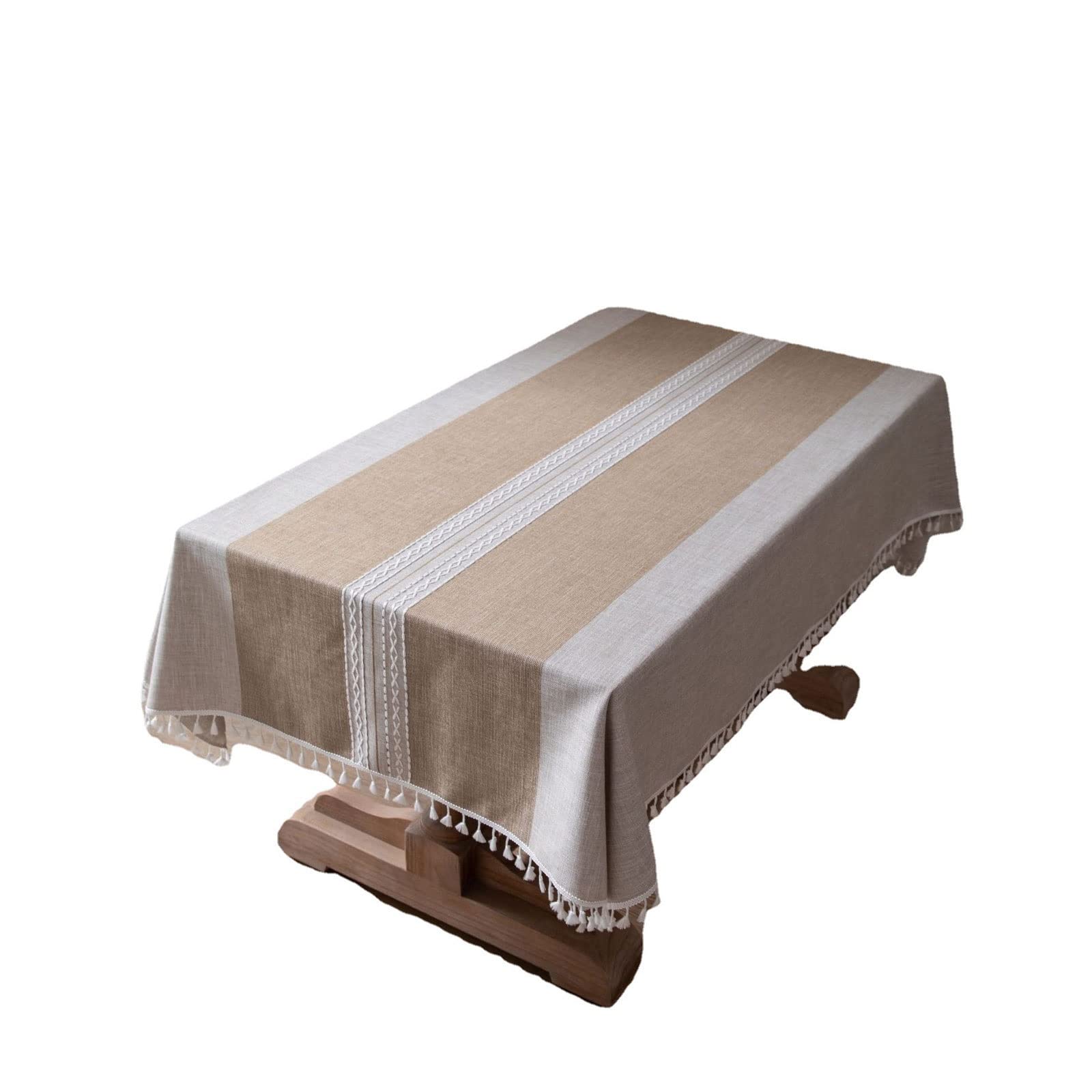 JINGYAN Tablecloths Linen Cotton Tablecloth Dinner Rectangular Tea Table Colth with outdoor tablecloth For Wedding(100x140cm)