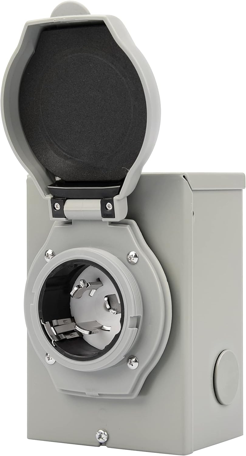 Veepeak 50 Amp Generator Inlet Box with PreDrilled