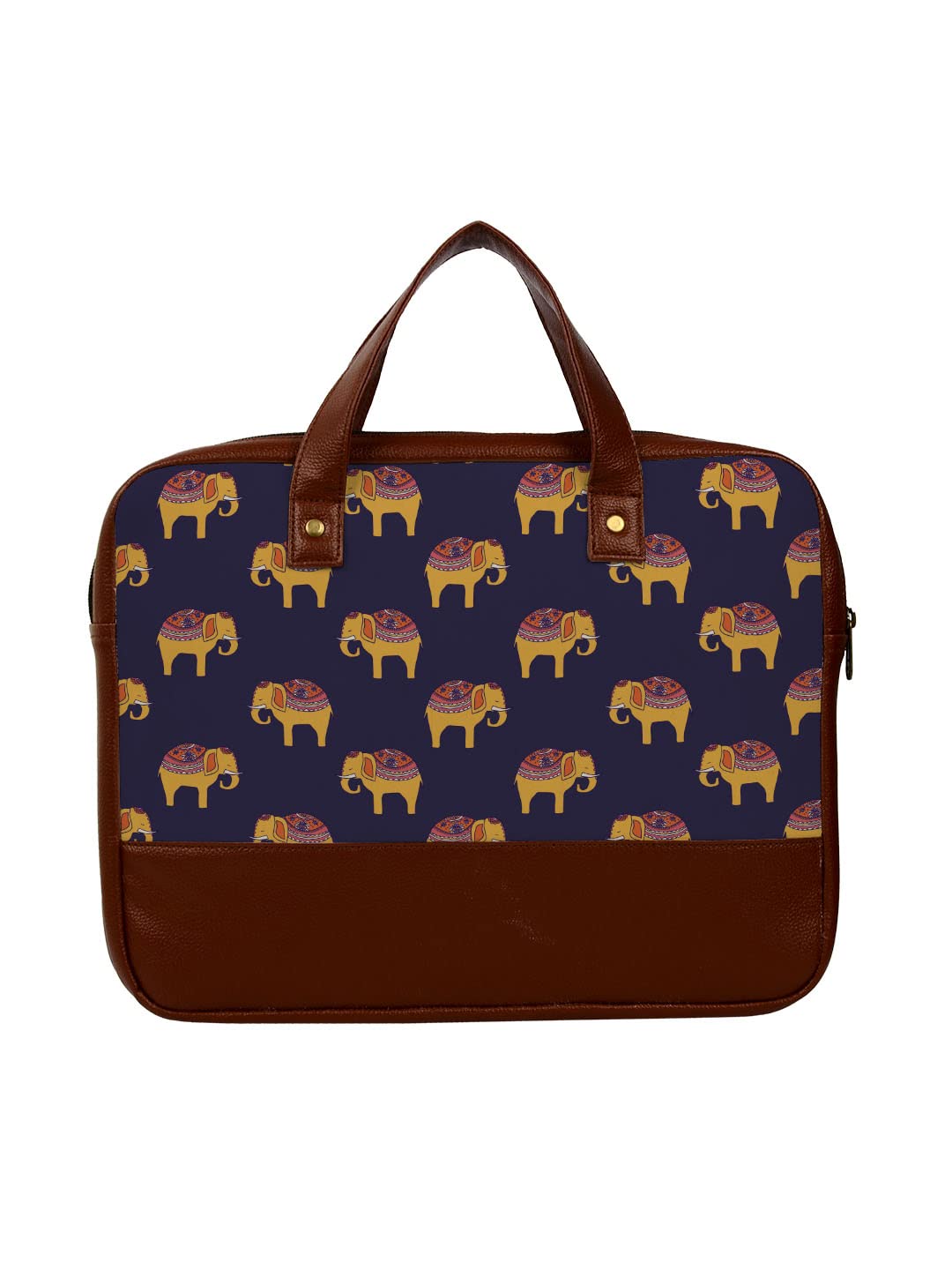 Crazyify Elephant Printed Leather Laptop Bag For Men & Women | Leather Laptop Bags/Briefcase with Screen Size Up to 15.6 Inch (B0B46FT519) Amazon Price History, Amazon Price Tracker