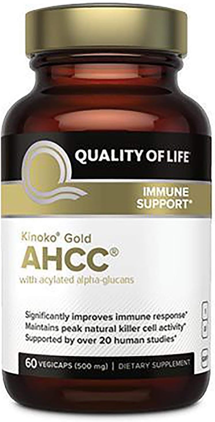 Quality of Life Kinoko Gold AHCC Capsules - 60 Vegicaps / 500mg by Qaulity Labs