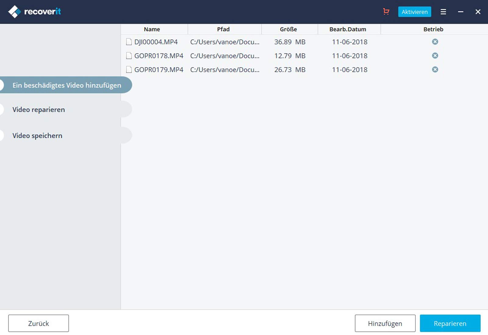 Wondershare - recoverit - Video Repair Tool - Lifetime - 1 Gerät für PC | PC Aktivierungscode per Email