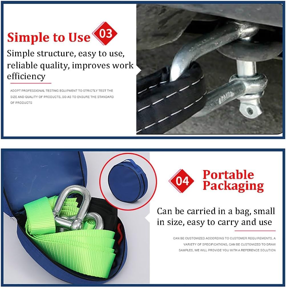 2" X 16' Heavy Duty Tow Strap with Forged Hooks 22,046 Lb Break Strength Tow Rope with Hooks for Trucks Boat Moving Huge Loads Offroading Emergencies(Purple,3 m/5 tons)