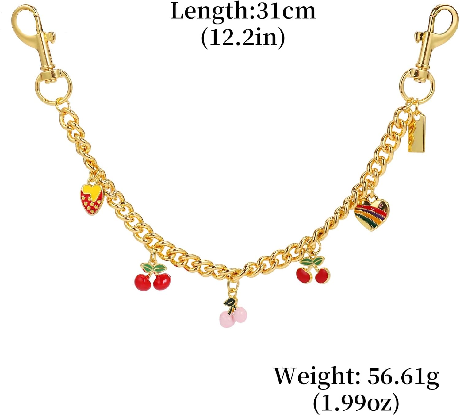 JIMYICLR Cute Bag Chain Charms for Handbag, Gold Purse Extender Chain, Wallet Chain Keychains Purse Charms for Women - Image 5