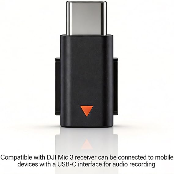for DJI Mic 3 USB C Type-C Mobile Phone Adapter,Plug and Play Smartphone/PC/Mac Connector Accessories, NOT Compatible with DJI Mic and Mic 2 and Mic mini