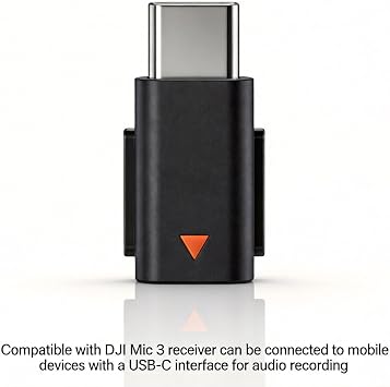 for DJI Mic 3 USB C Type-C Mobile Phone Adapter,Plug and Play Smartphone/PC/Mac Connector Accessories, NOT Compatible with DJI Mic and Mic 2 and Mic mini