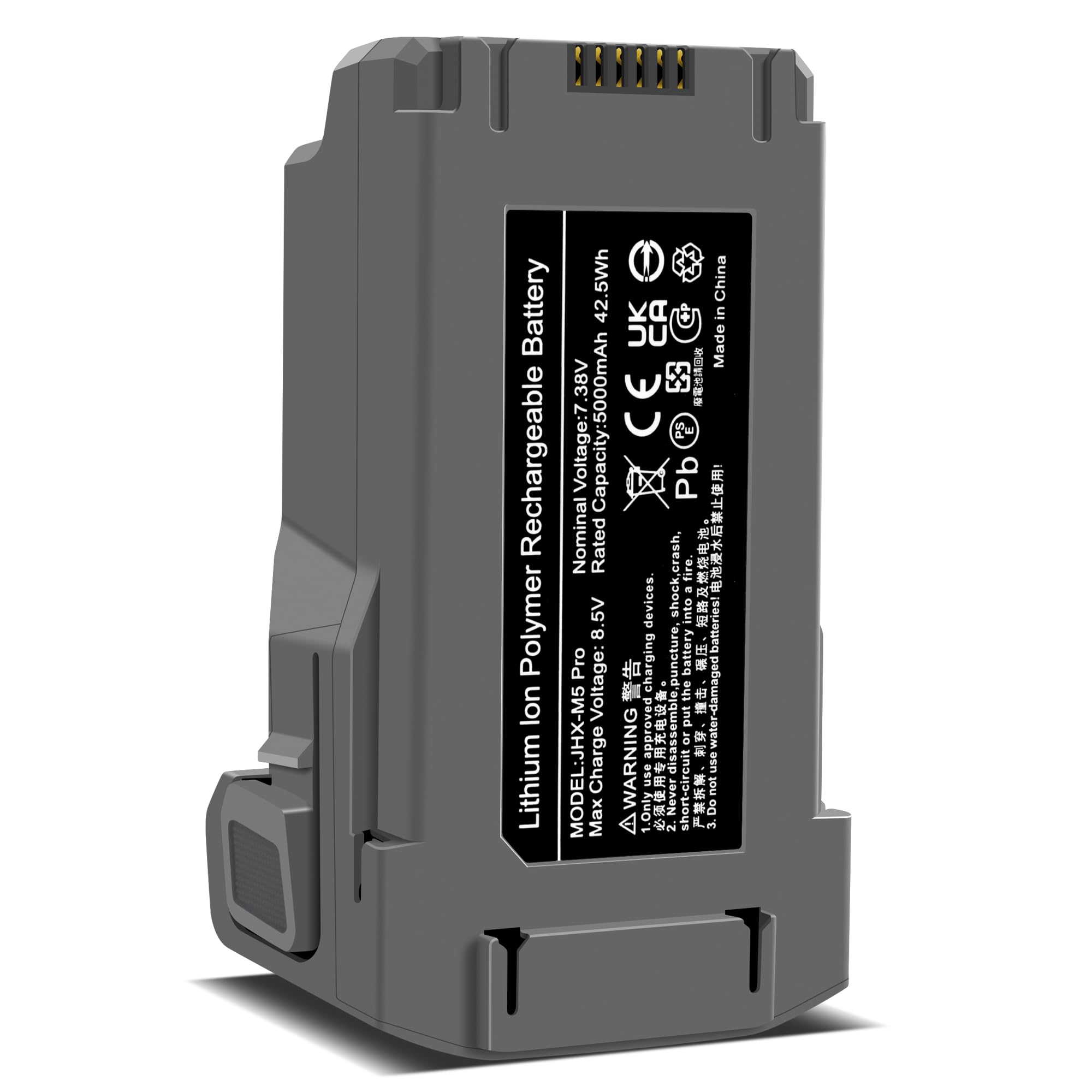 Batteria di ricambio da 5000 mAh Flight Plus compatibile per DJI Mini 5 Pro 5000 mAh 47 minuti di volo aggiornamento batterie 2026, temperatura di ricarica da 41° a 104 ° F
