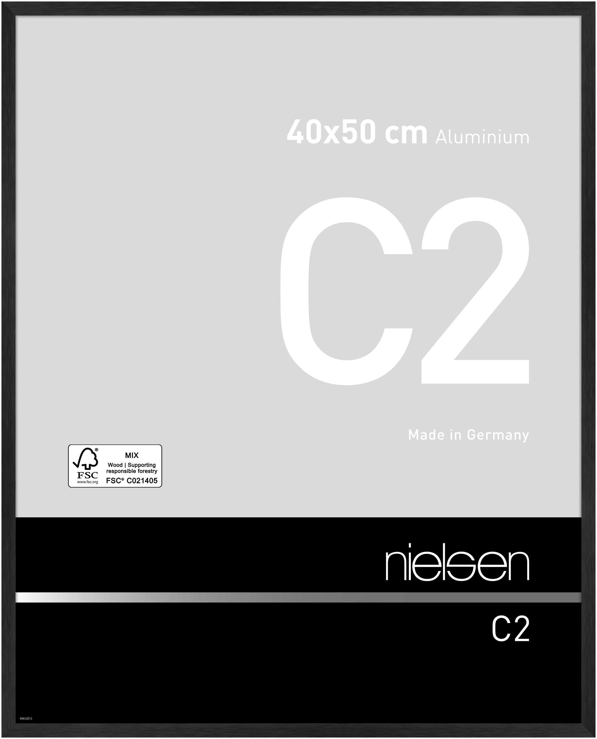 Nielsen Black Matt C2 Black 'Soft Look' 40 X 50 Cm