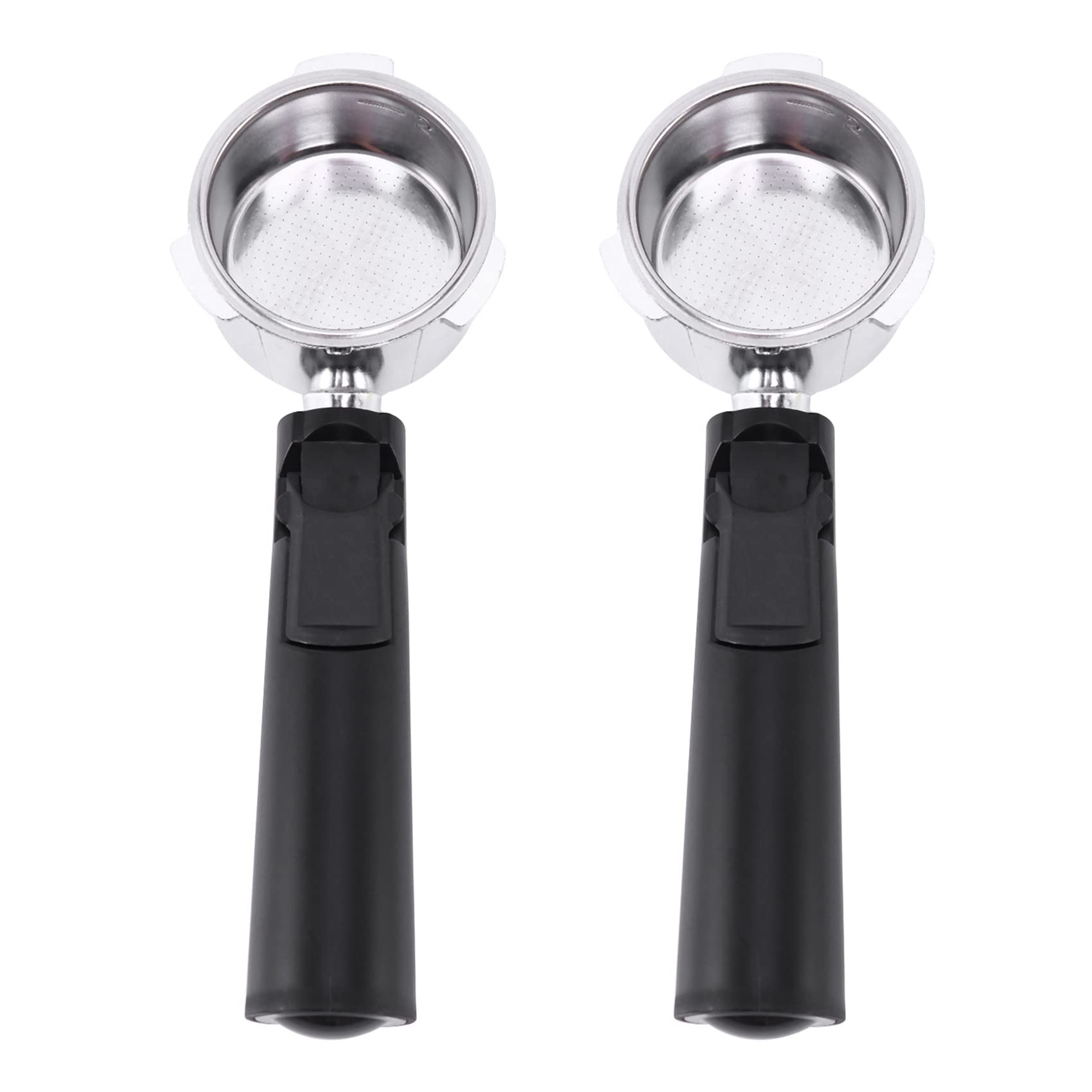 Hndhbfgrt 2X,51mm Stainless Steel Bottomless Coffee Portafilter for Professional Coffee Maker Accessory