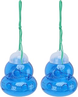 2Pcs Bee Traps Catcher, Wasp Traps Outdoor Hanging Gourd Shaped Reusable Carpenter Bee Traps Plastic Bee Catcher Hornet Trap for Outside Garden