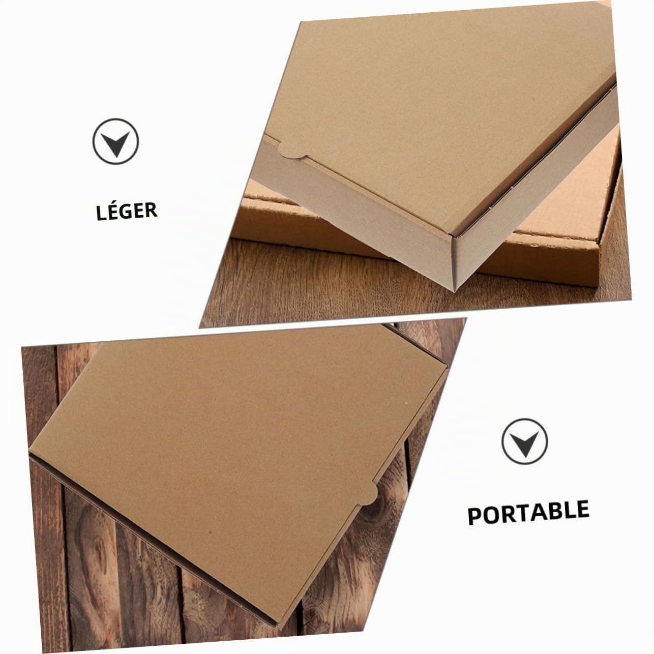 ERINGOGO Boite Pizza Mini en Papier Carré, Paquet de 10pcs, Design Élégant et Compact, pour Fête et Présents Artisanaux