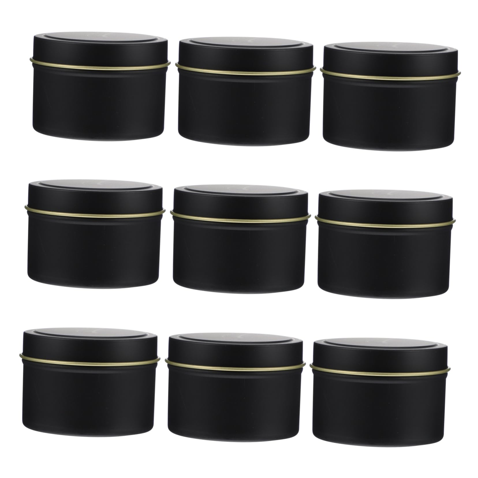 Veemoon 10 Pack Iron Candle Tin Round Travel Jar for Candle Making Small Item Storage