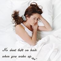 Vista 2 de Lolalet Coleteros para Mujeres, Lazos de Cabello de Satén Más Suaves que la Seda para Dormir, Soporte Grande de Cola de Caballo Scrunchie con Bandas