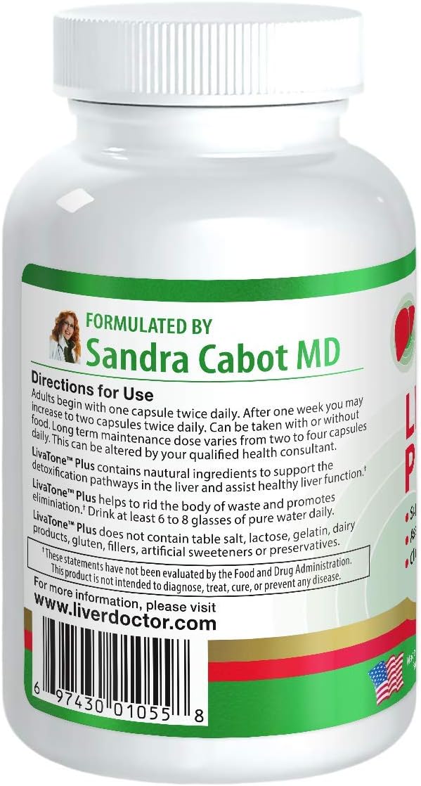 Plus Liver Detox Capsules Liver Cleanse and Detox Pills with Milk Thistle and Antioxidants (120 Count)