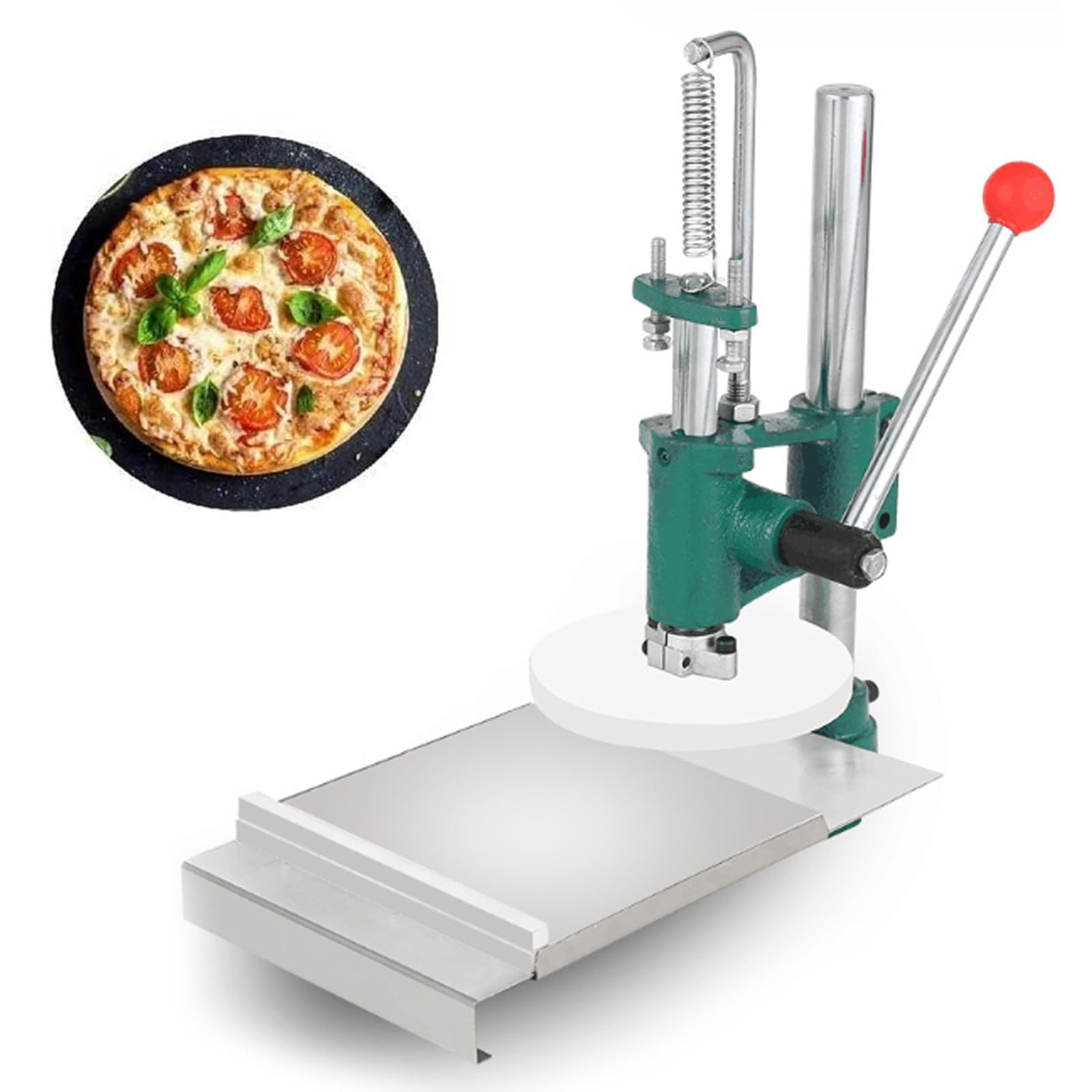 Pasta per Pasticceria Pressa Manuale,Pizza Presse per Pasticceria,Pressa per Pizza Domestica Utensili da Cucina per Pizza,per Pizza, Crosta per Pizza E Pasta Sfoglia,17cm