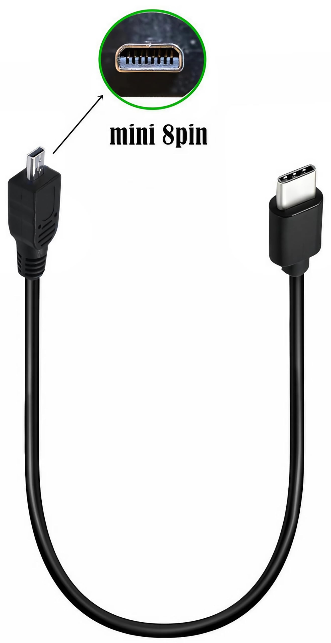 1 ft UC-E6 to USB C Cable Compatible with Nikon, Coolpix, Casio