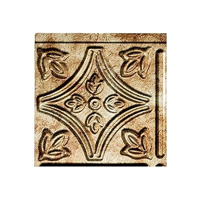 FASÄDE Traditional Style/Pattern 1 Decorative Vinyl Backsplash Panel in Bermuda Bronze (6X6 Inch Sample)