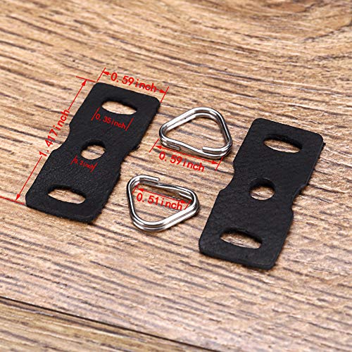 Vko Leather Protector Cover Pad Lug Ring Camera Strap Triangle Split Ring Hook Compatible With Sony Canon Nikon D-Slr Rangefinder Mirrorless Camera W/Round Eyelet #TOP1