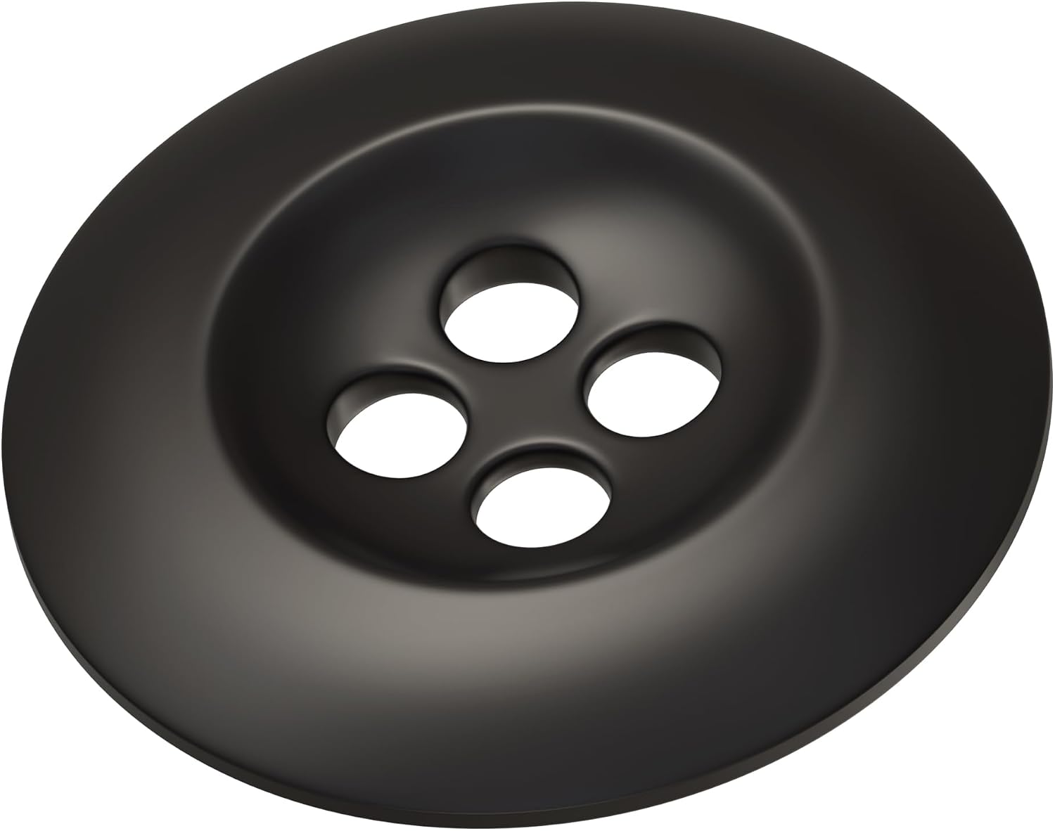 12 Pcs Black Sewing Buttons 0.75 inch Army Military Buttons 30L 4 Hole Polished Matte Finish Round 19mm Plastic Ideal for Pants Jacket Uniforms Bags Accessories Crafts DIY