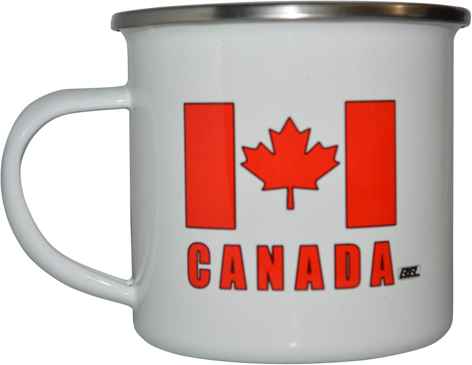 Rogue River Tactical Canadian Flag Camp Mug Enamel Camping Coffee Cup Gift Canada Maple Leaf CA Camping Gear