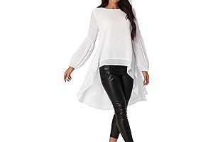 Women's Hi-Low Tops Dressy Chiffon Asymmetrical Top