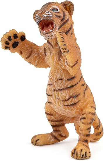 Papo - Realistic Standing Baby Tiger Figure - Ages 3+ Wild Life Collection - Educational Play Young Felines - Gift Idea Toy for Girls and Boys