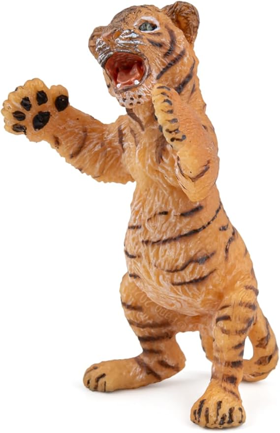 Papo - Realistic Standing Baby Tiger Figure - Ages 3+ Wild Life Collection - Educational Play Young Felines - Gift Idea Toy for Girls and Boys