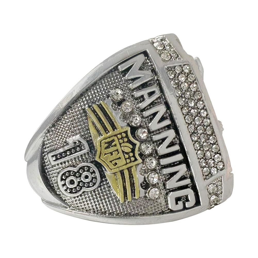 Bague De Championnat des Broncos 2015 - Bijou avec Gravure en Relief 3D À Collectionner pour Les Fans La Famille Et Les Amis Cadeau Commémoratif Idéal pour La Ligue De Football