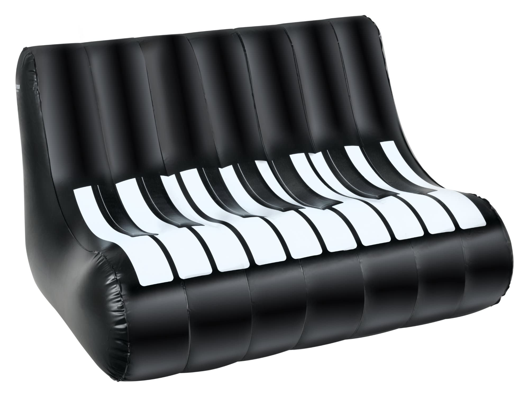 Stagecaptain IF-12088 Sofá Inflable Diseño Piano - Sofá de PVC - para 2 Personas - Ideal para Festivales, Camping, Jardín, Sala de Ensayo o Salón - Dimensiones: Aprox. 127 x 75 cm