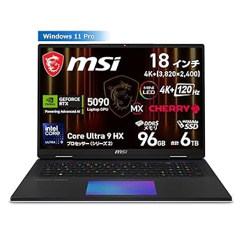 Amazon.co.jp: 【最新Core Ultra9 HX & RTX5090搭載・モンスター