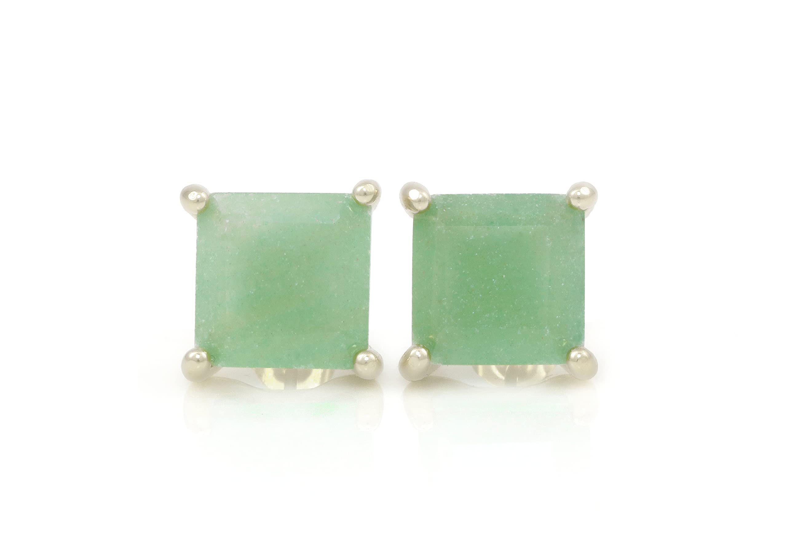 Adorabili Orecchini Avventurina Verde - Gioielli Fatti a Mano Pietre Gemme per Donne - Orecchini Eleganti e Delicati, Orecchini per Tutti i Giorni, Orecchini a Perno Personalizzati - Orecchini Charme
