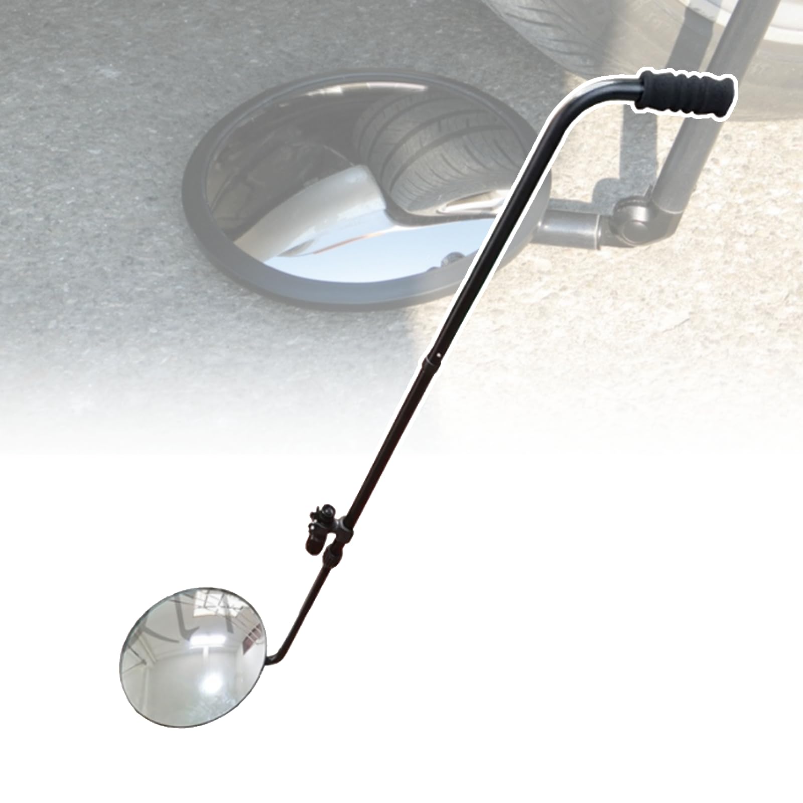 YNIYUJKL Under Vehicle Safety Inspection Mirror-12 In, Acrylic Convex Reflector With Aluminum Alloy Telescopic Handle